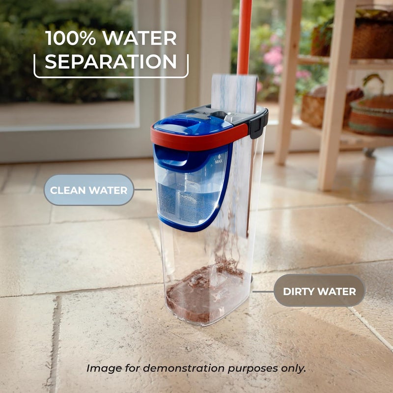 o cedar H2prO Flat Mop System | Quick Cleaning Tool | Clean with Clean Water | Machine Washable Reusable Microfiber Mop Pad | Safe on Wood Floors, Vinyl, Tile, Baseboards, Walls - Image 2